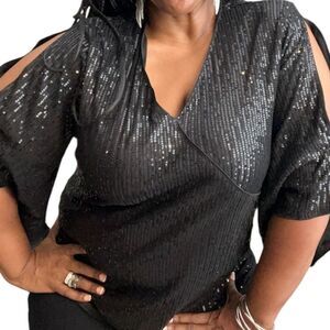 GRACE KARIN Womens Sequin Blouse